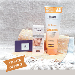 ISDIN PACK SOLAIRE GEL CREAM 250ML + ACTIVE UNIFY ECRAN (FOUTA OFFETRE)