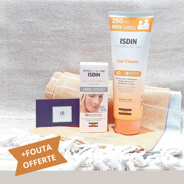 ISDIN PACK SOLAIRE GEL CREAM 250ML + ACTIVE UNIFY ECRAN (FOUTA OFFETRE)