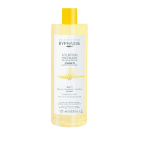 BYPHASSE SOLUTION MICELLAIRE DÉMAQUILLANTE  VITAMINE & ACIDE GLYCOLIQUE 500ML